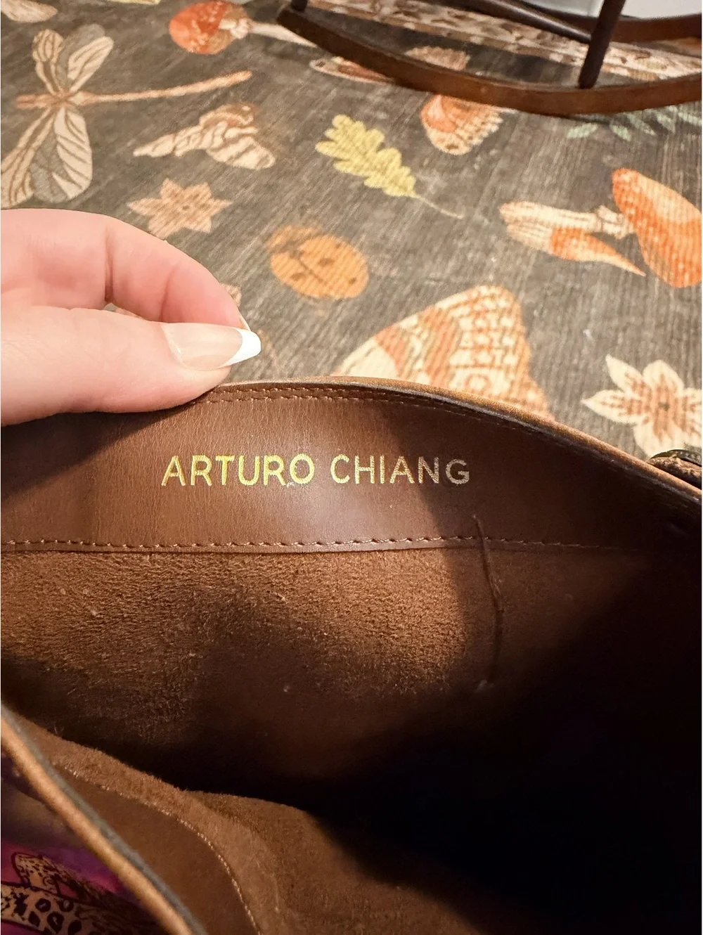 Arturo Chiang Brown Leather Tall Riding Boots Women Size 8